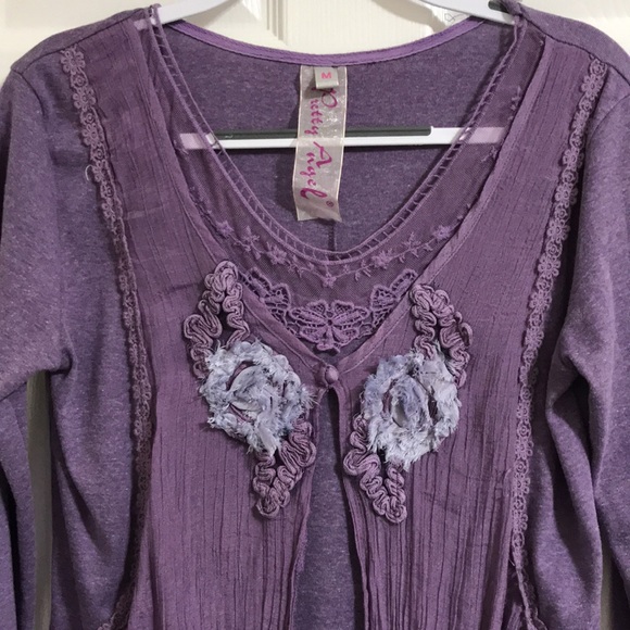 Oh You Pretty Angel!  Adorable purple sweater/tunic style top by Pretty Angel - Picture 2 of 8
